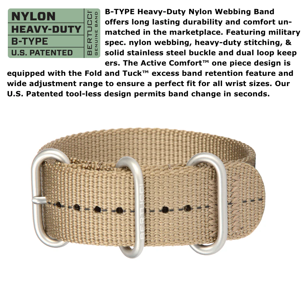 #11113 DX3® Plus™ - White Dial, Defender Khaki™ w/ Black Dash Line™ Nylon Band - Image 4