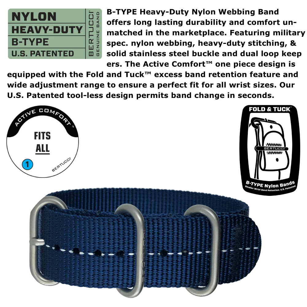 #11134 DX3® PLUS™ Cobalt Blue dial, Cobalt Blue w/ White Dashline™ nylon band - Image 3