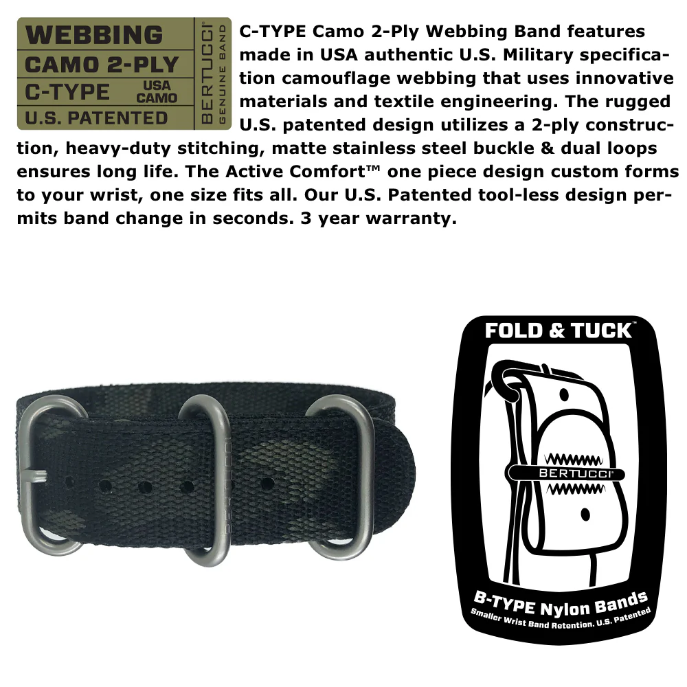 #11136 DX3® CAMO™ Black dial, Black Multicam webbing band - Image 3