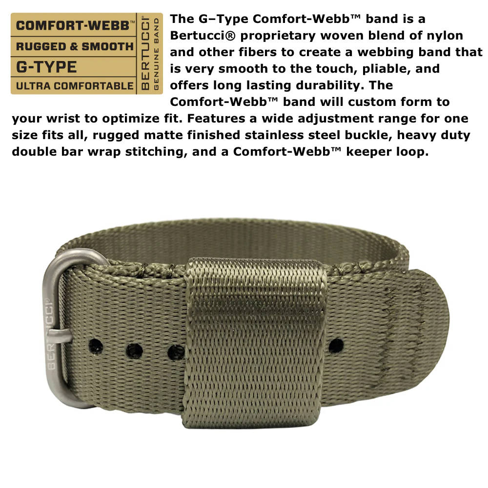 #11501 A-2S Vintage™ - Black dial, Field Drab Comfort-Webb™ Band - Image 5