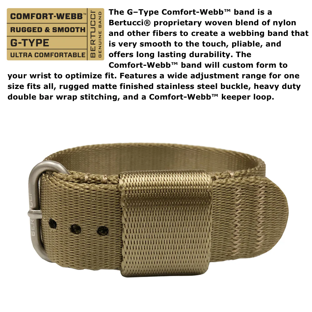#11502 A-2S Vintage™ - Black dial - Field Khaki Comfort-Webb™ Band - Image 5