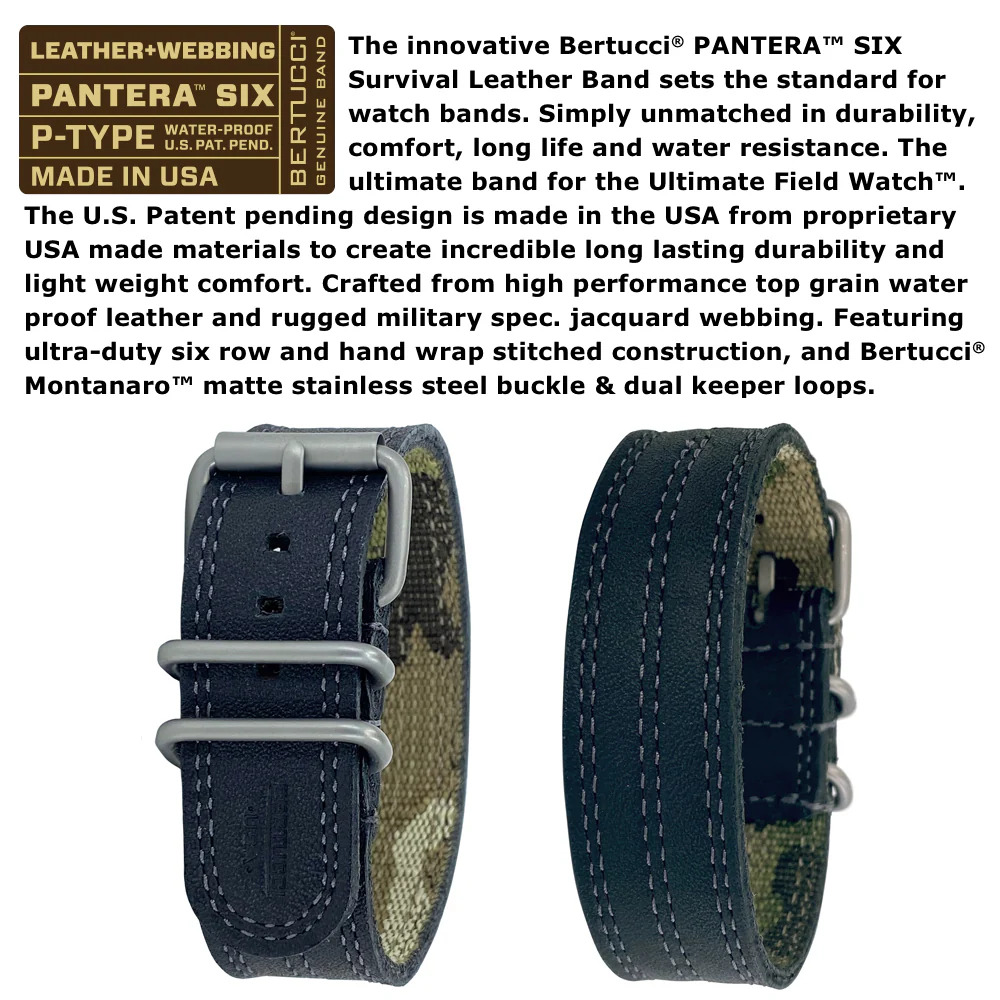 #11506 A-2S Pantera™ Six - Black dial, Obsidian Black w/ Gray Stitch Band - Image 6