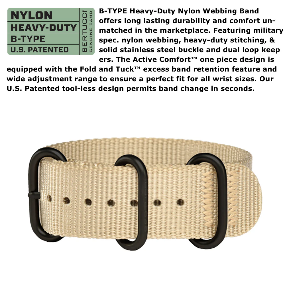 #11511 A-2S Vintage™ - Black dial, Defender Khaki™ Nylon Band - Image 5