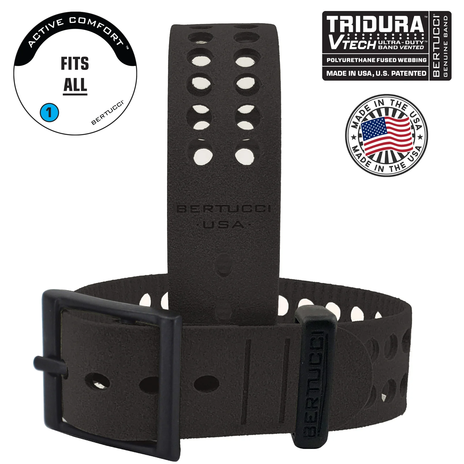 #11516 A-2S Military Ultra-Duty™, Black dial w/ #31V Black Vtech Tridura™ band + #300 Black Pro-Guard - Image 4