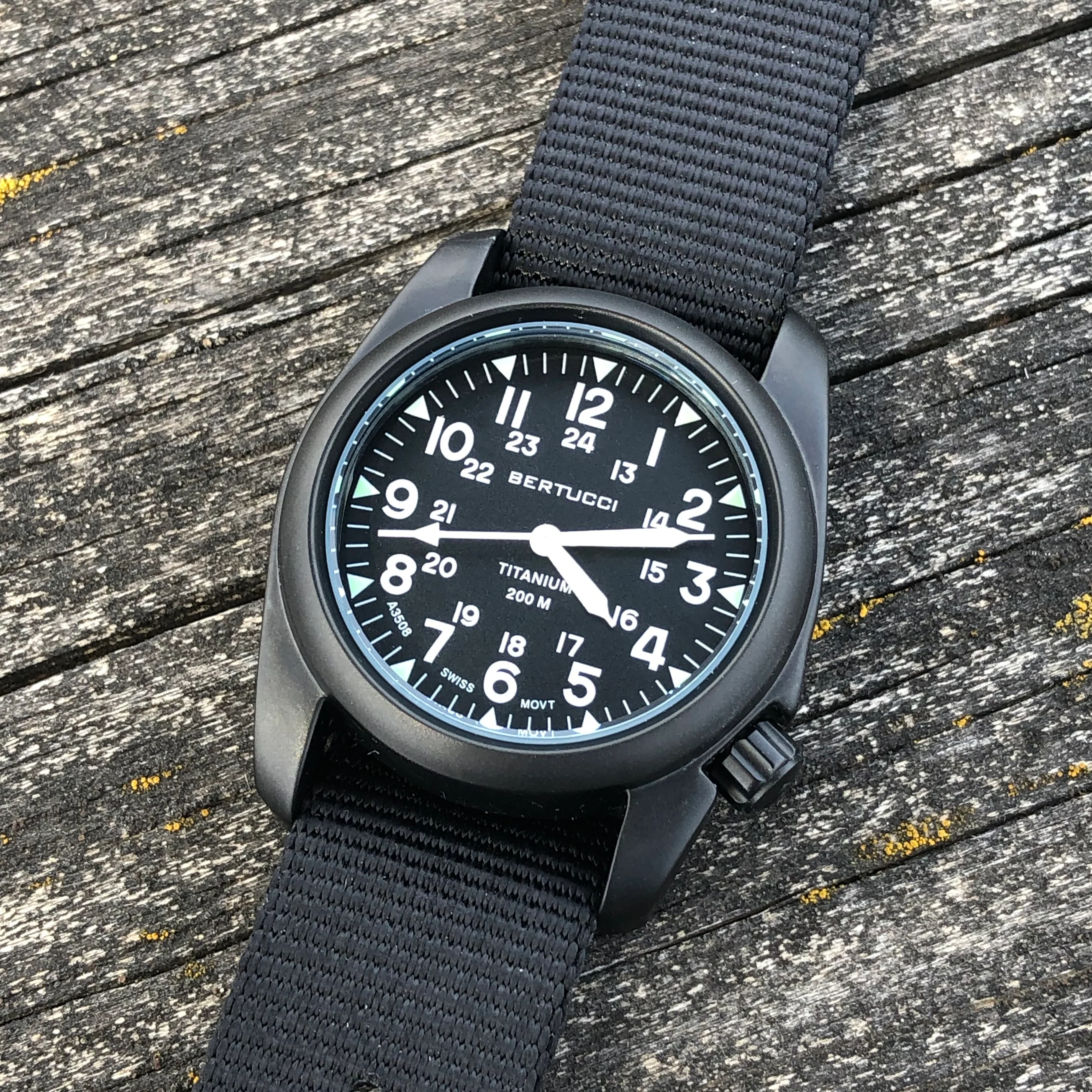 #12027 A-2T Vintage, Black dial w/ Black Nylon band - Image 4