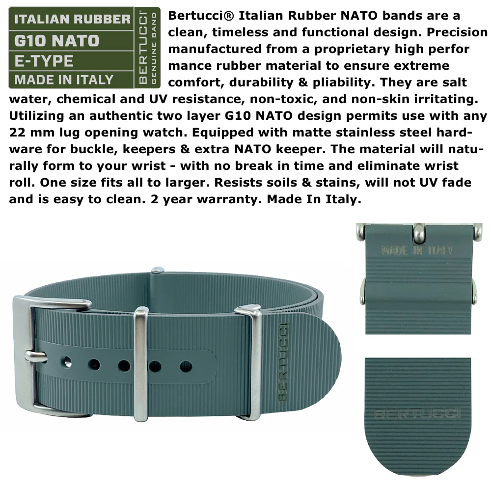 12131 A-2TR Field Pro™ Black Dial, Vintage Drab Italian Rubber NATO band - Image 3