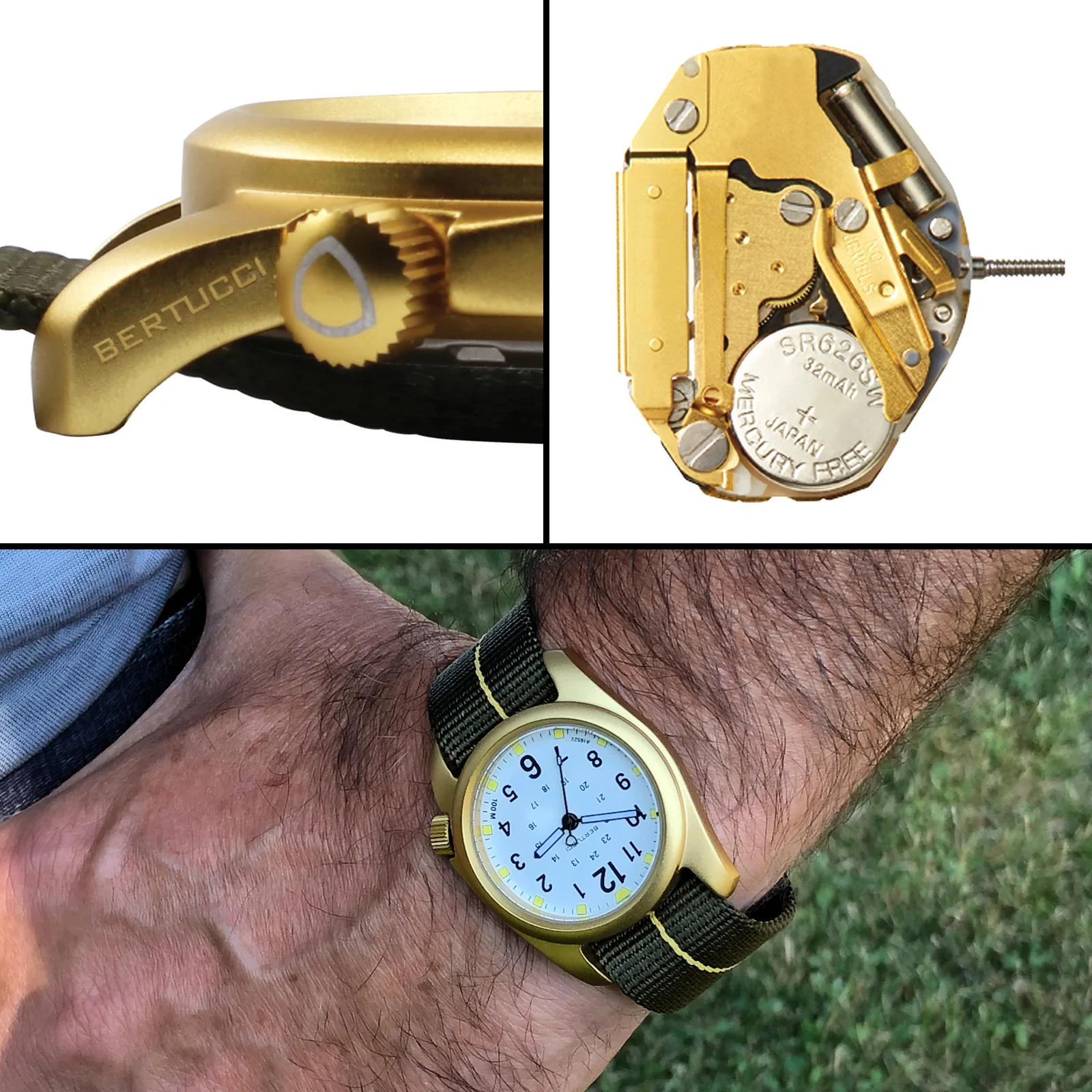 #16307 A-2A Golden Field™ - Legion Red dial, Coyote w/ Legion Red Pro-Stripe™ Nylon Band - Image 4