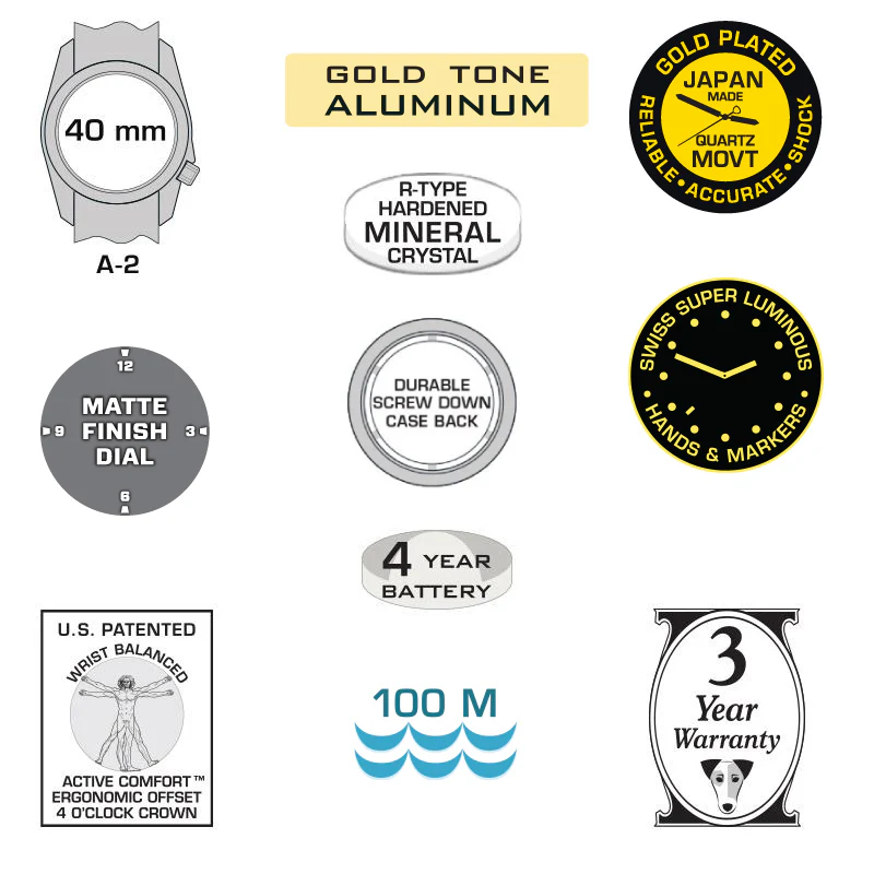 #16307 A-2A Golden Field™ - Legion Red dial, Coyote w/ Legion Red Pro-Stripe™ Nylon Band - Image 6