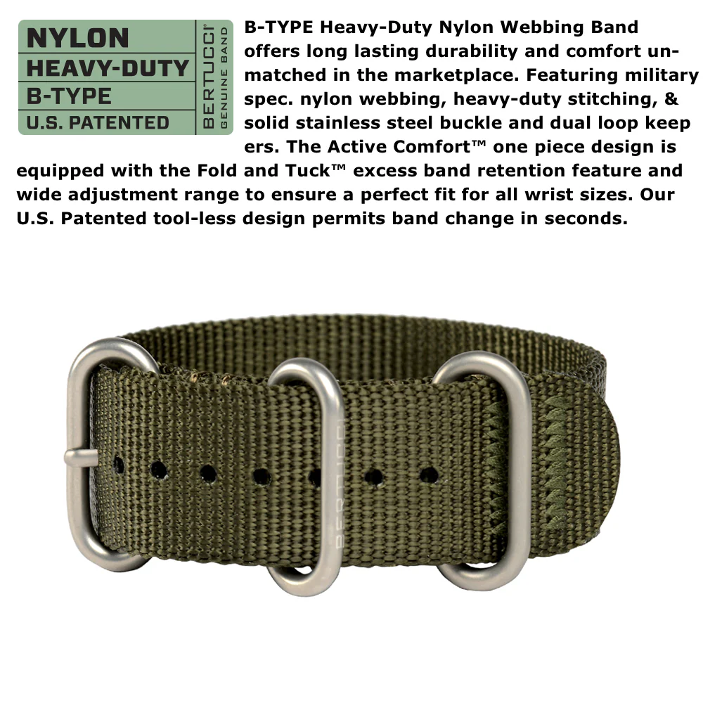 #13331 A-11T Americana - Black Dial w/ Defender Olive Nylon Band - Image 6