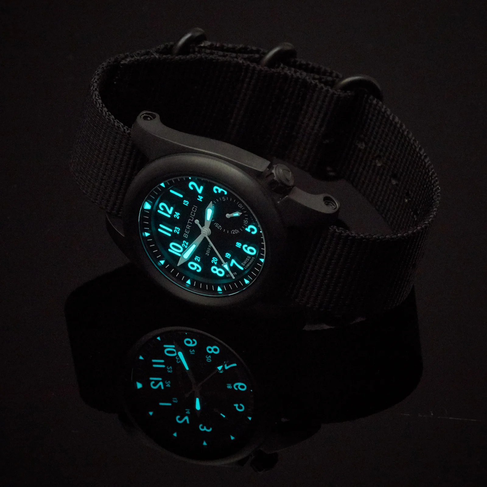 #11085 A-2S Ballista, Matte Black dial w/ Defender Drab Nylon Band - Image 5