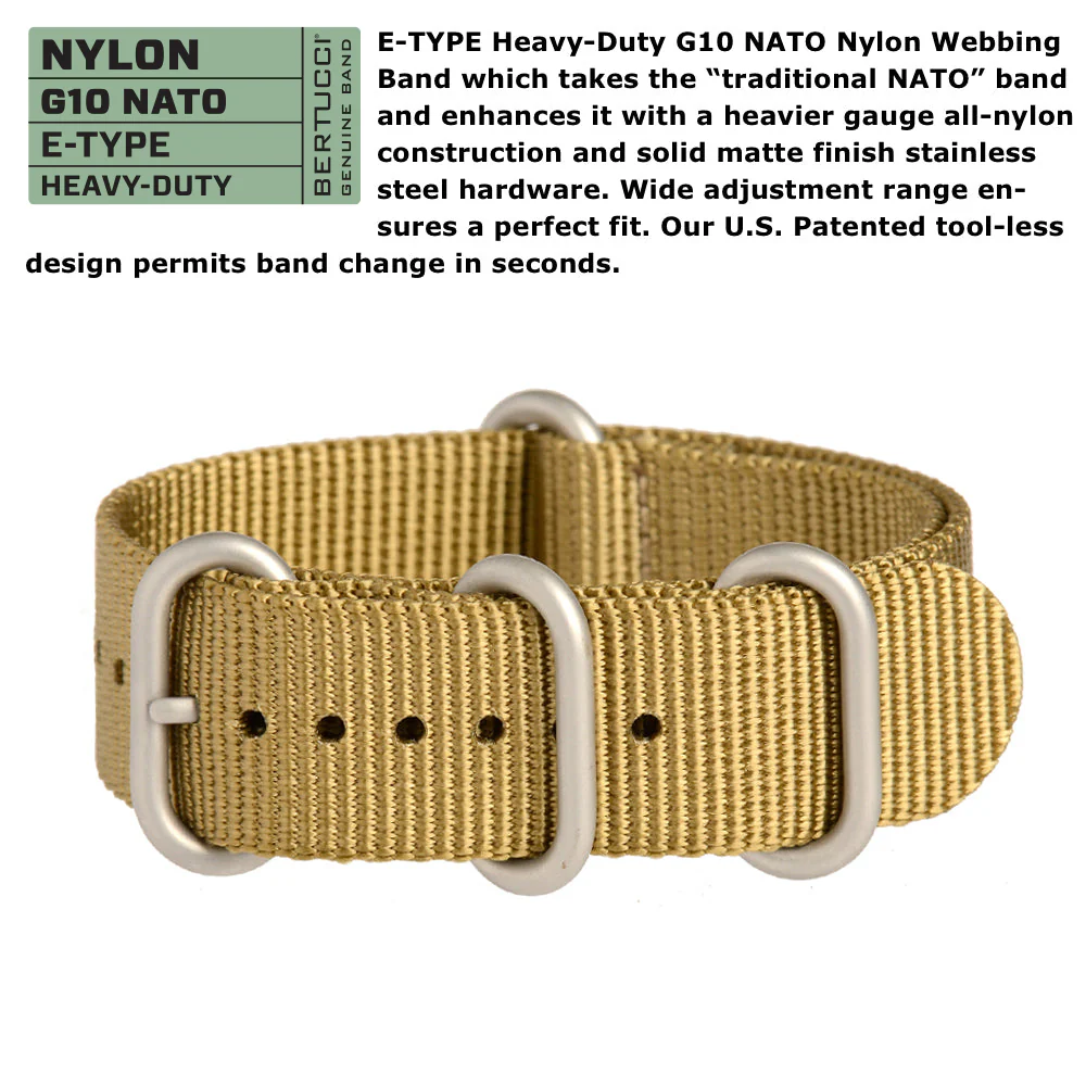 #12098 A-2T NATO - Black Dial w/ NATO Khaki Nylon Band - Image 5