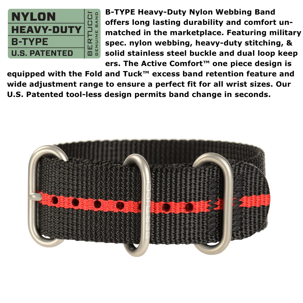 #13391 A-3P Optic White™ Optic White Dial w/ Thin Red Line First Responder Nylon Band - Image 4
